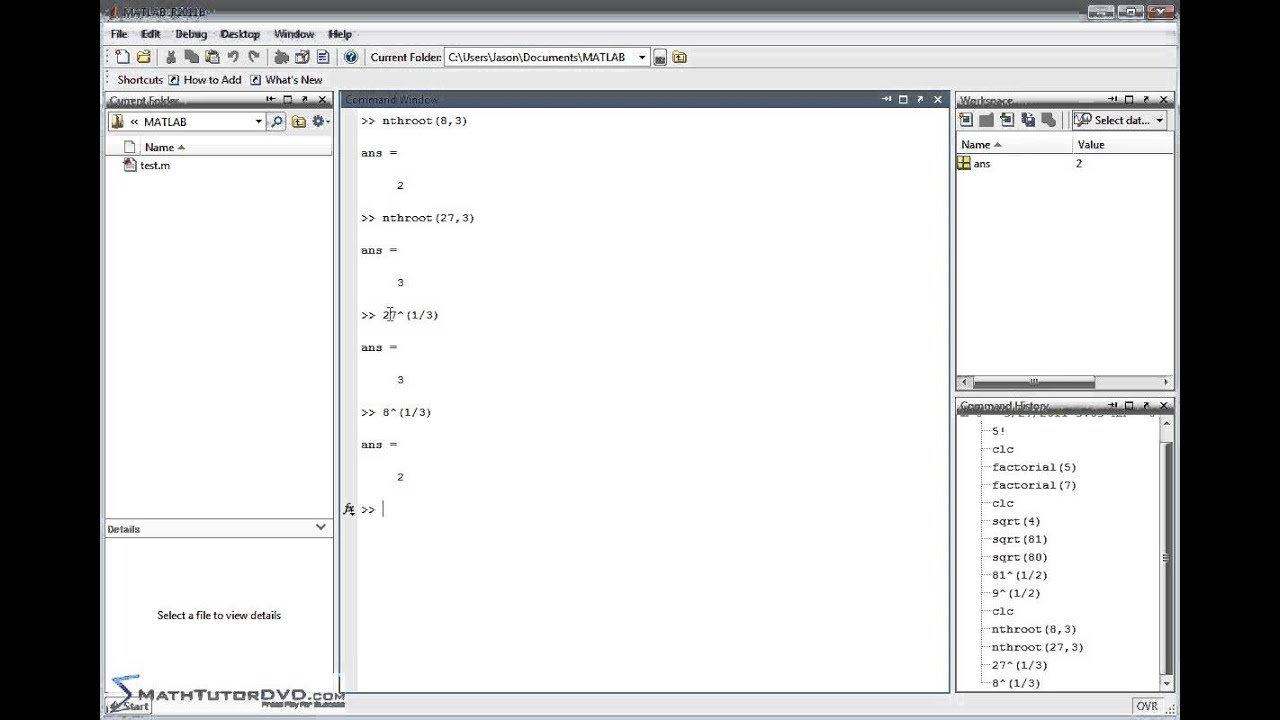 matlab roots function