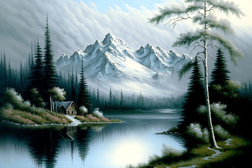 bob ross painting value