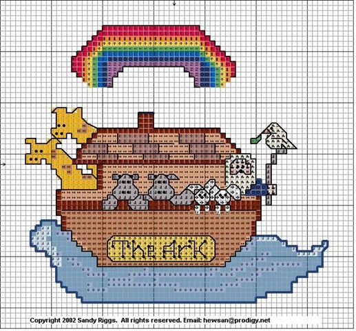 cross stitch noahs ark