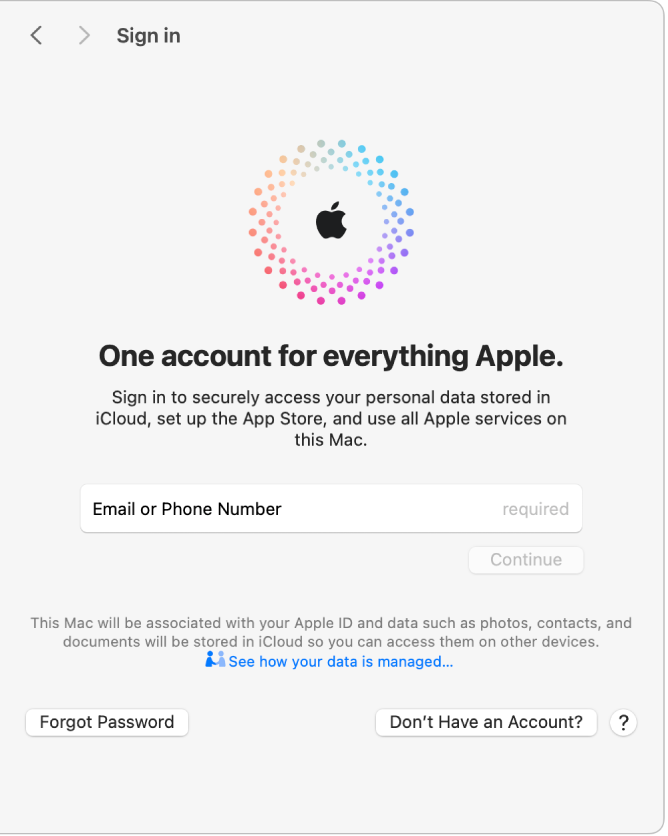 create a apple account