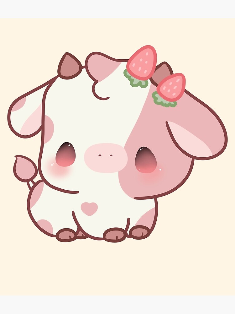 cute strawberry cow