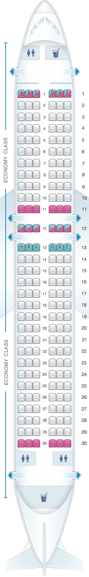 a320 seat map