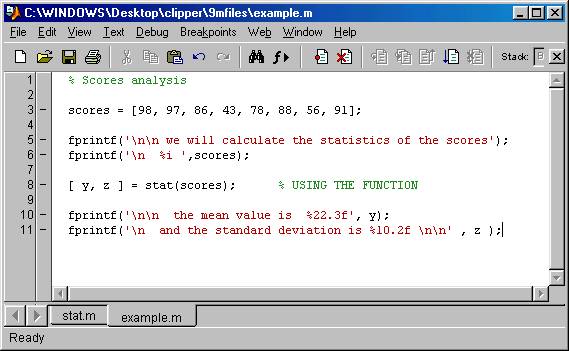 matlab function definition