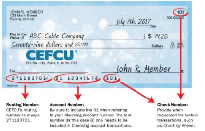 routing number for cefcu