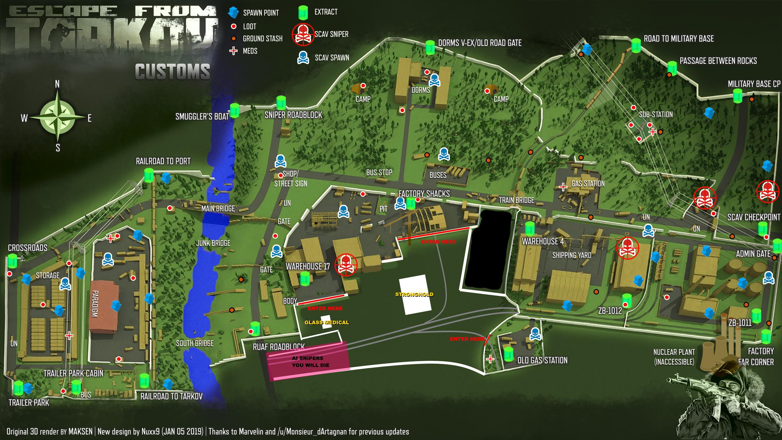 customs map eft