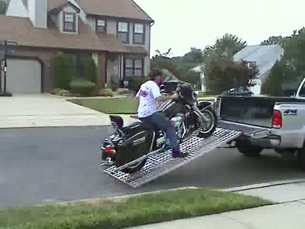 motorcycle ramp for pickup truck