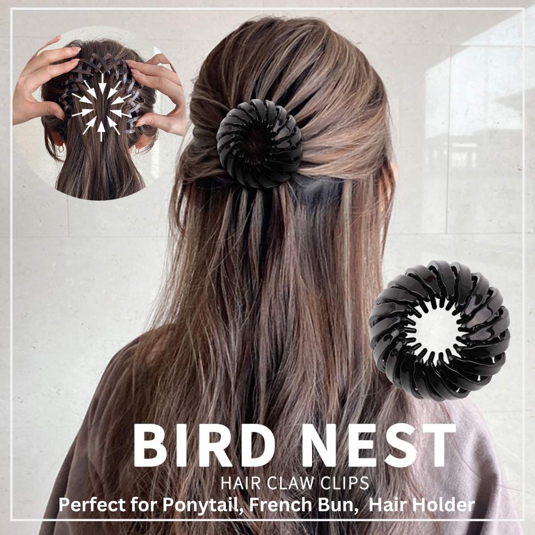 bird nest hair clip