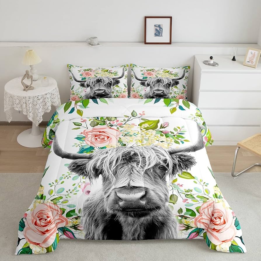 highland cow shaped bed