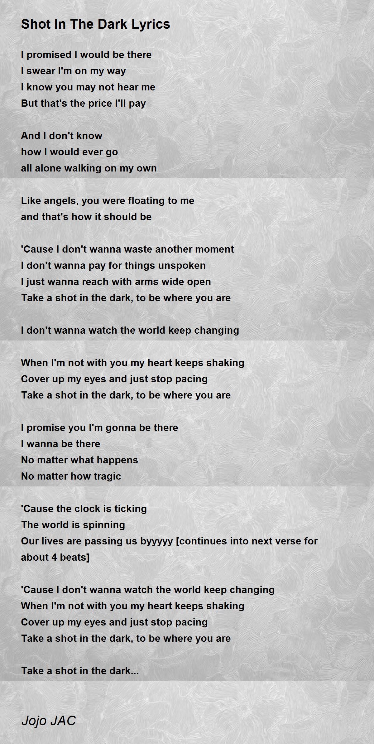 in the dark lyrics