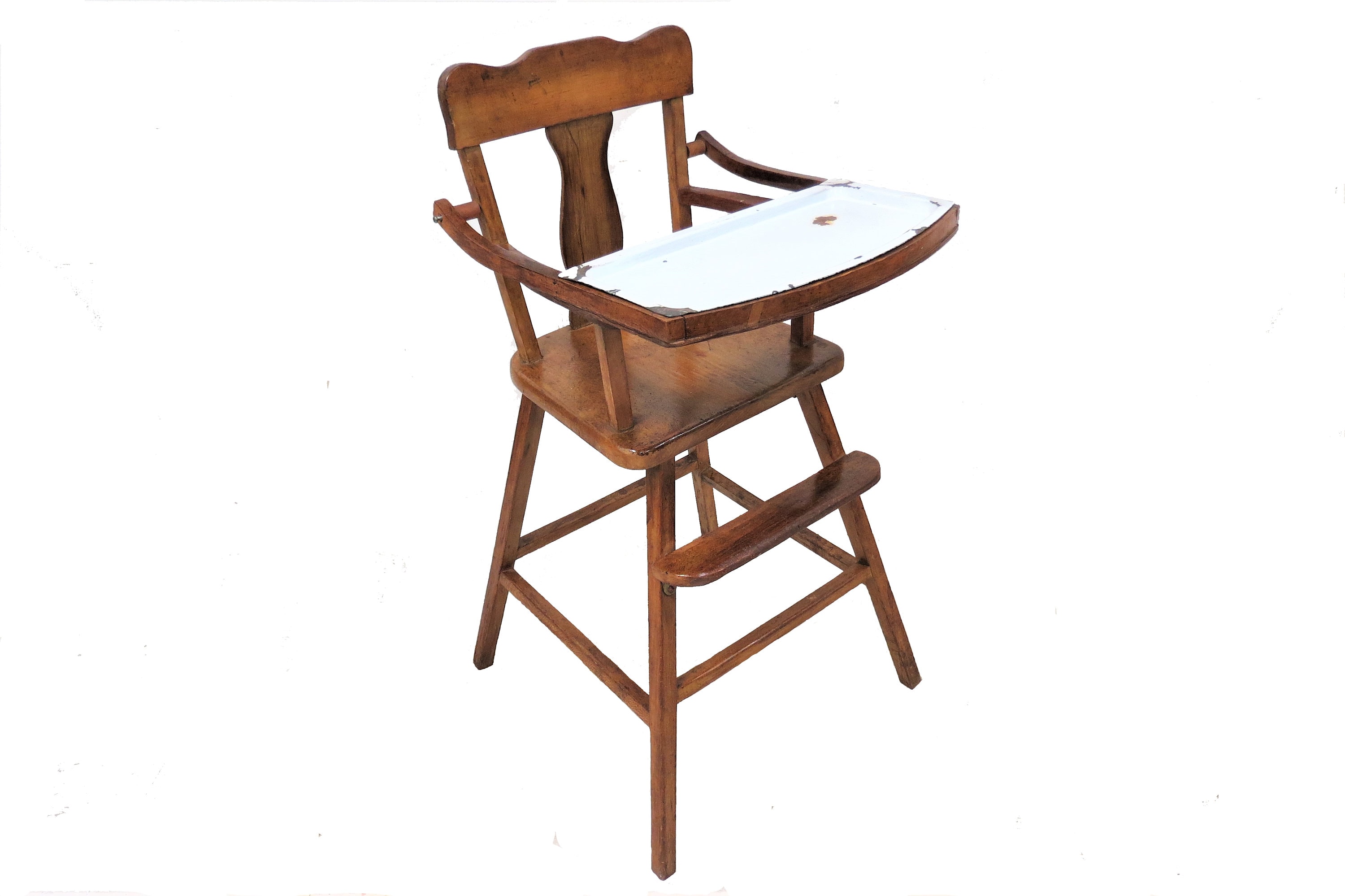 wooden antique high chair