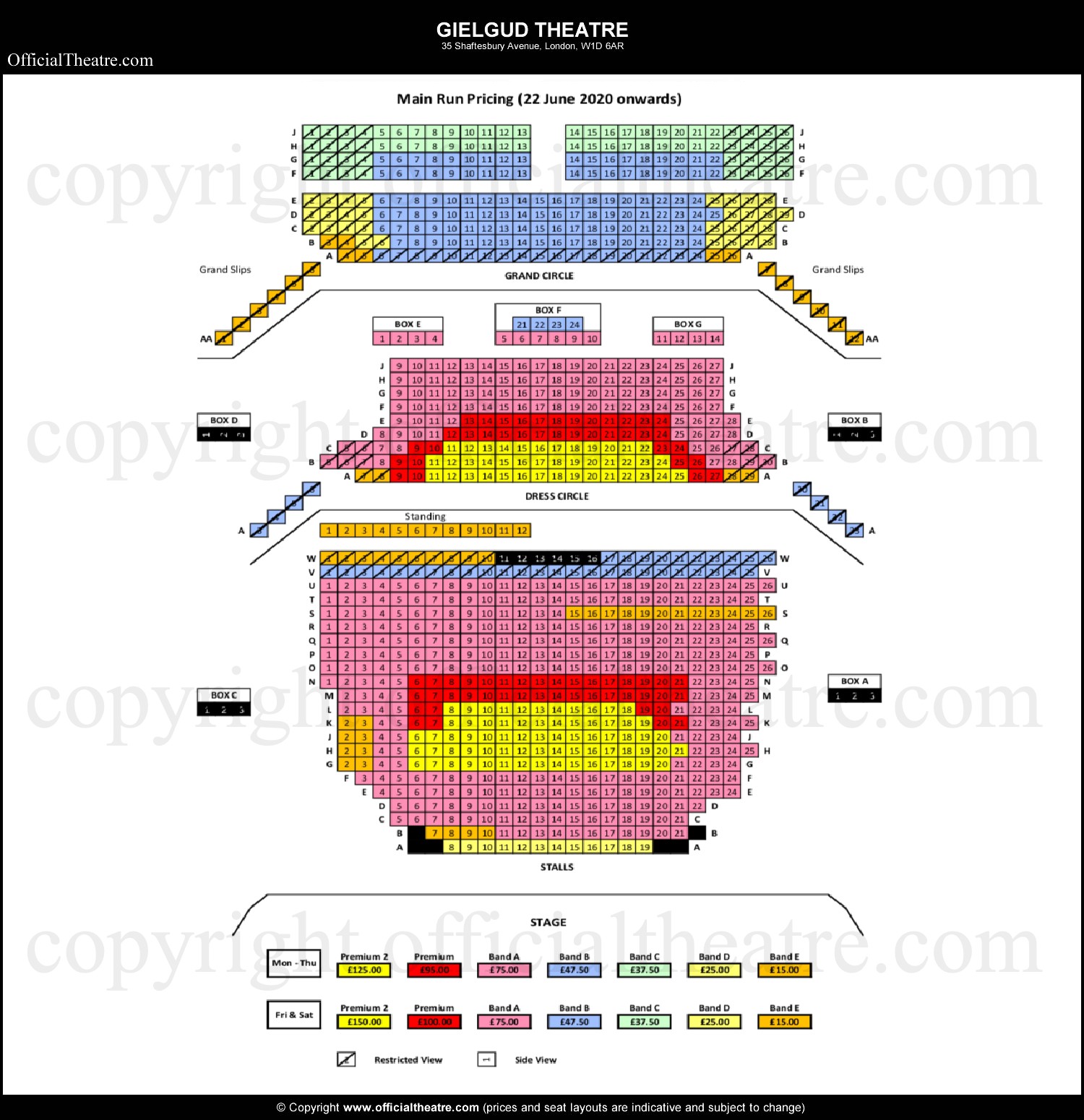 seating plan gielgud theatre