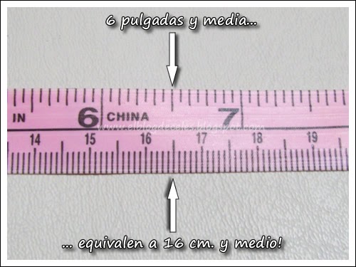 pulgadas a centimetros