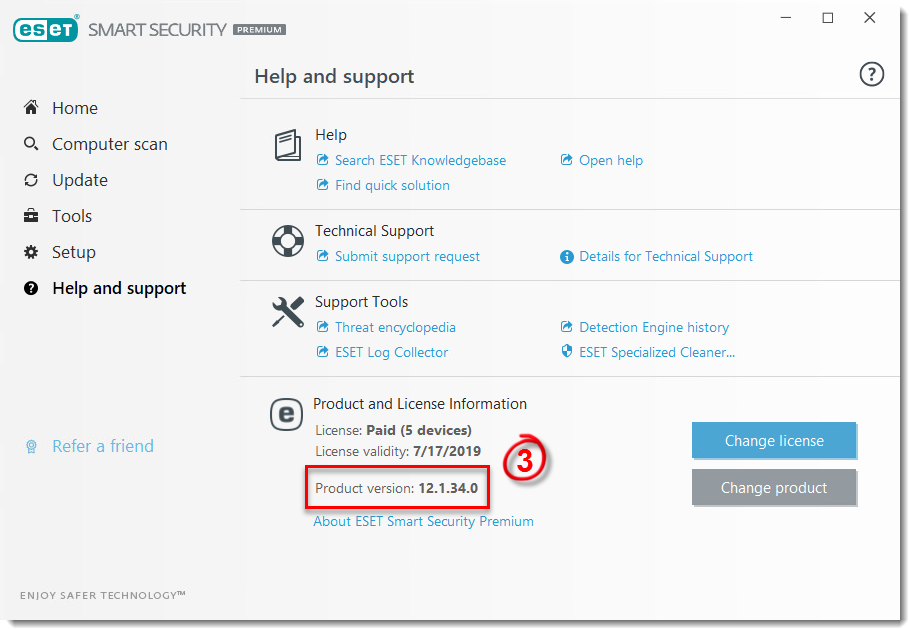 my eset license