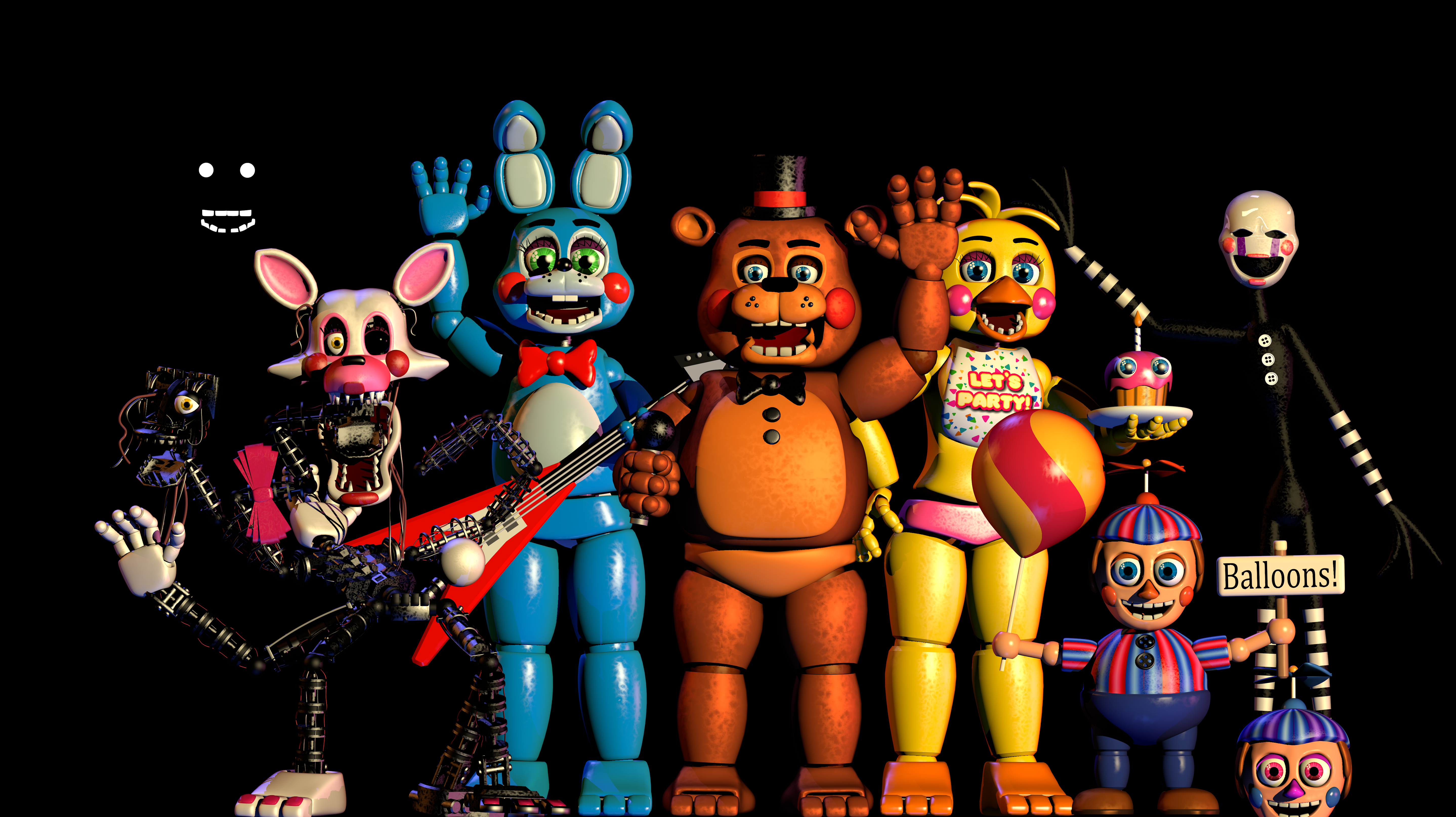 fnaf 2 all animatronics