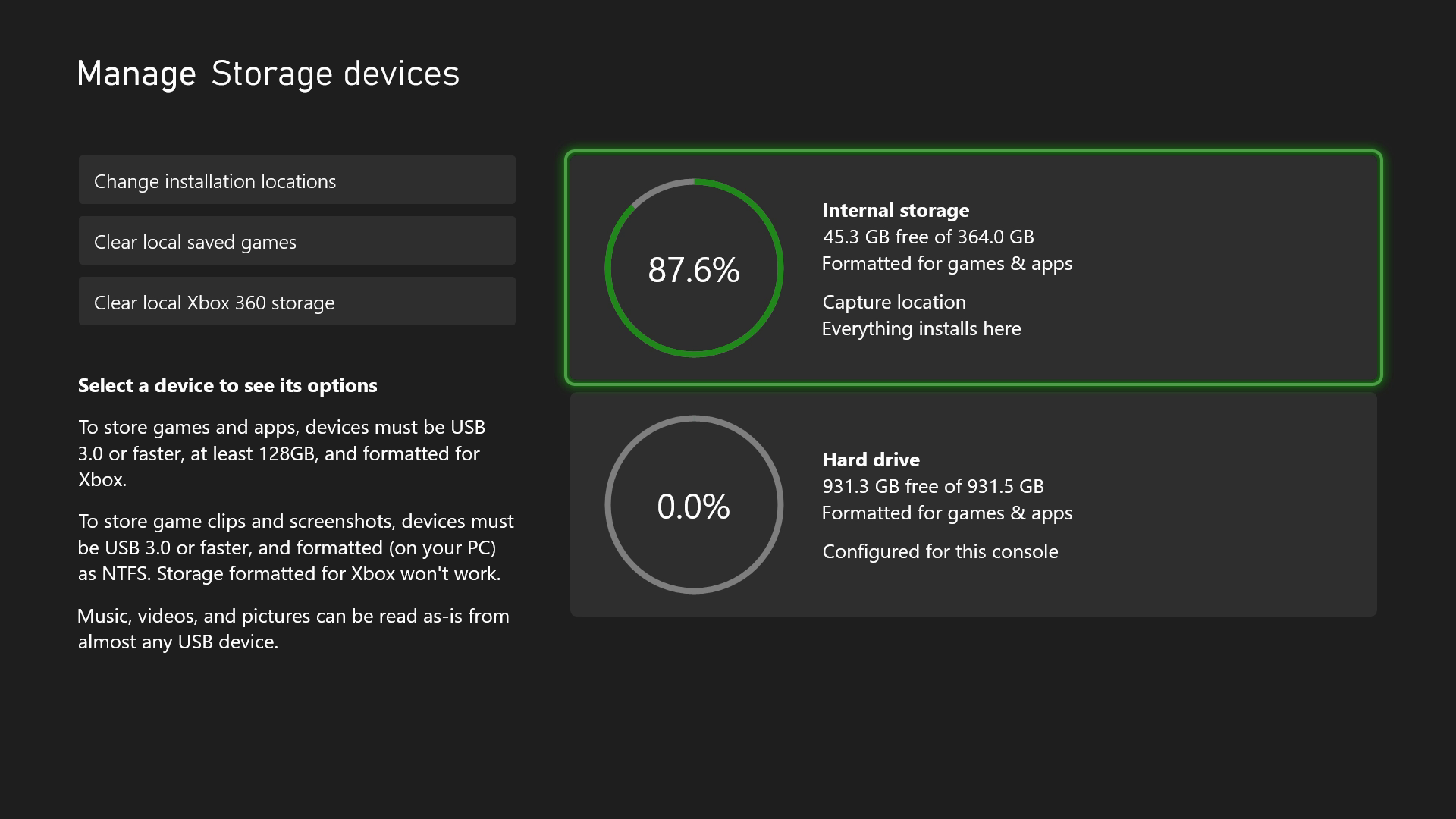 how to get more storage on xbox one s