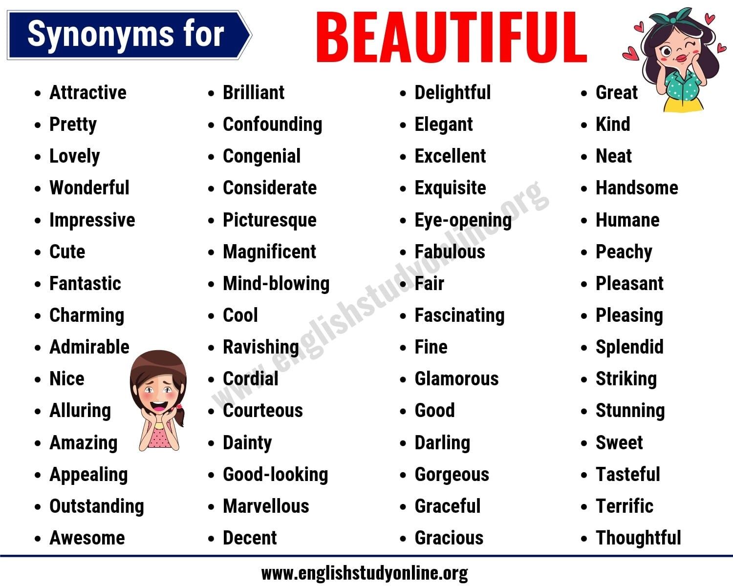 lovely synonyms