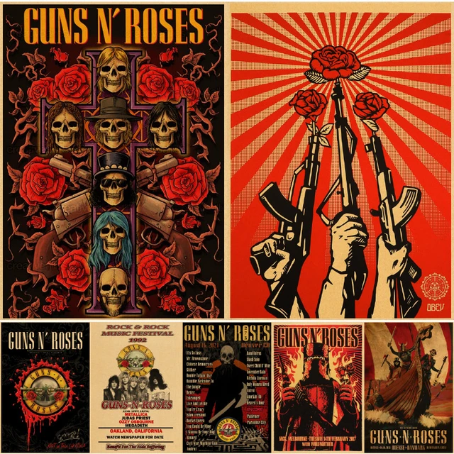 vintage guns n roses poster