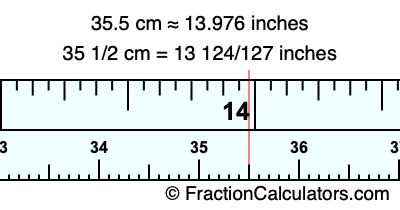 35.5 inches in cm