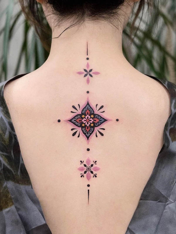 unique spinal tattoo designs