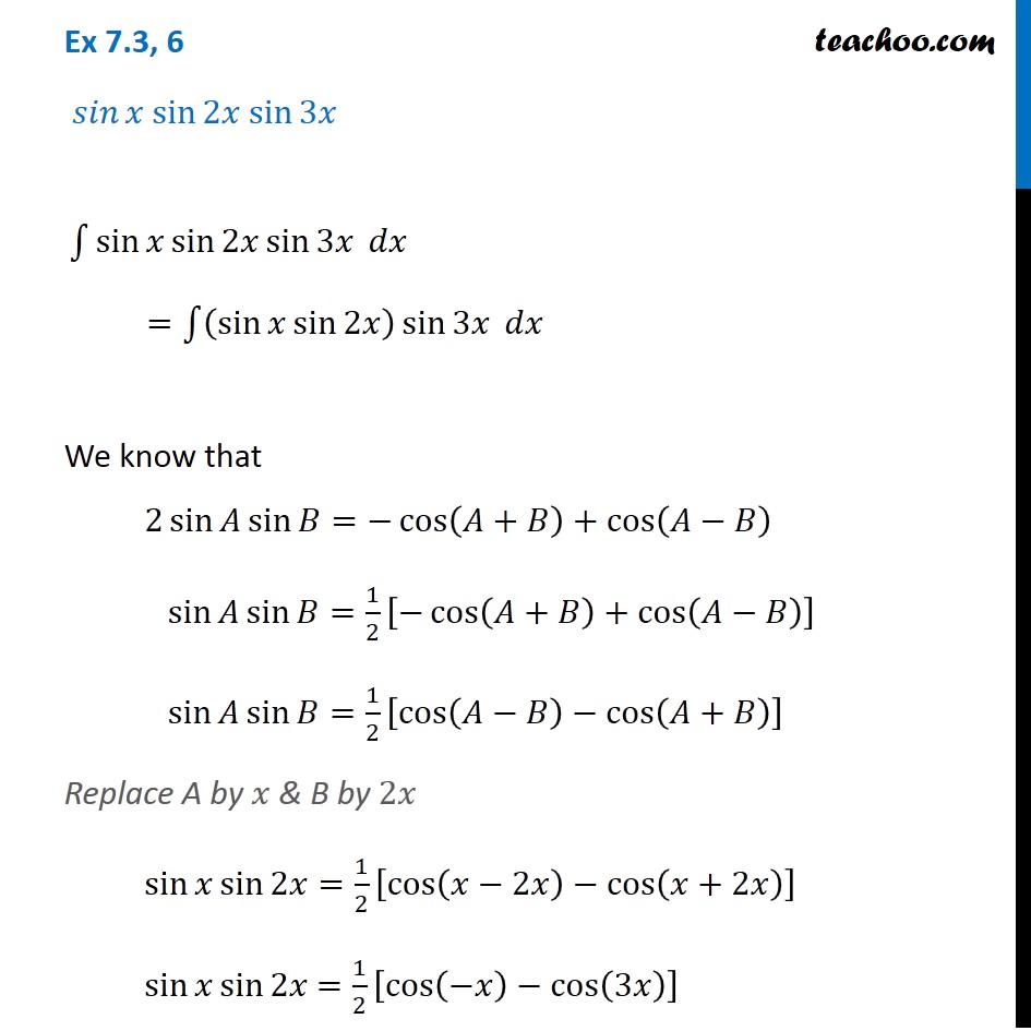 dx sinx sin2x