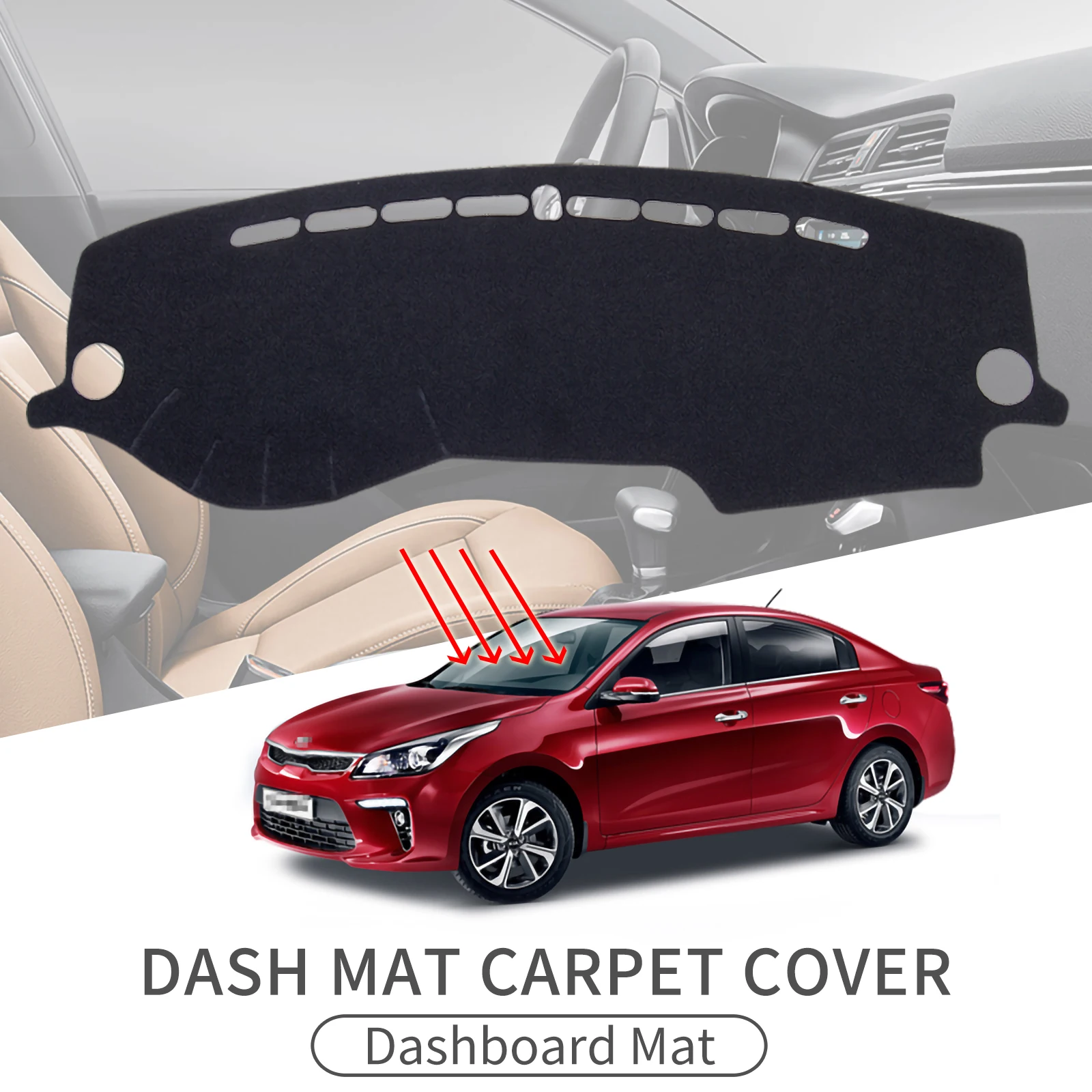 kia rio dash mat