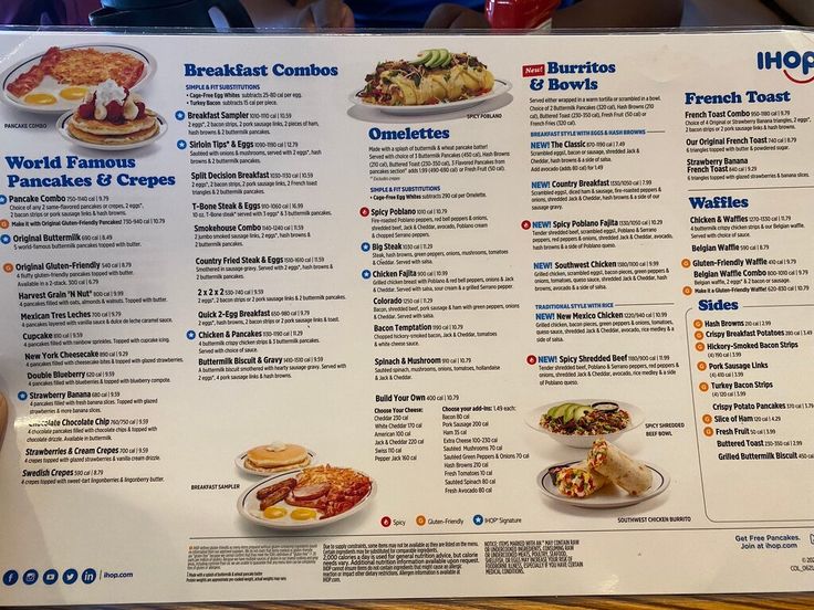 ihop restaurant menu prices