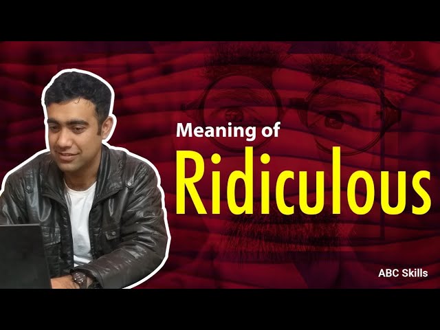 you are ridiculous meaning in hindi