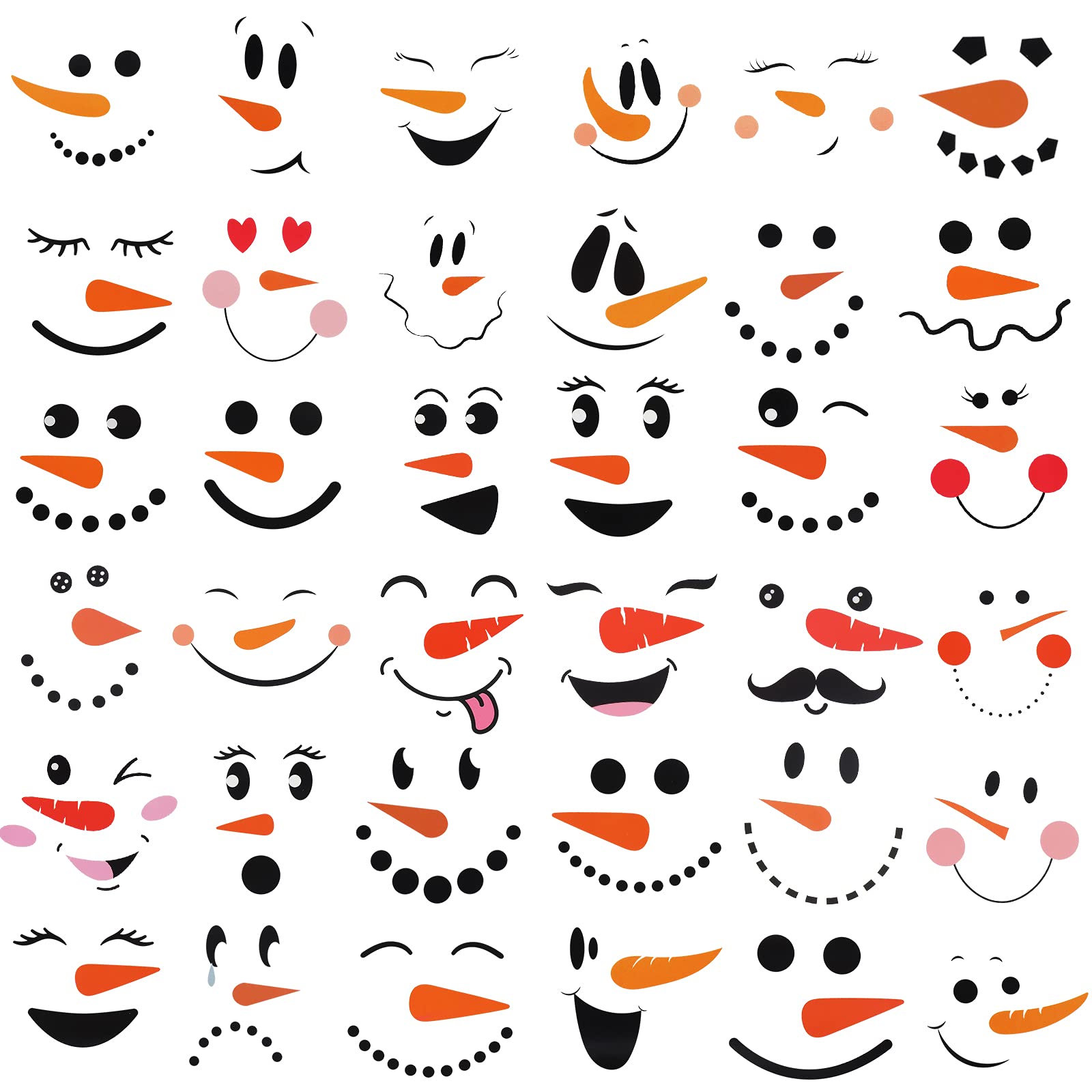 cute snowman faces