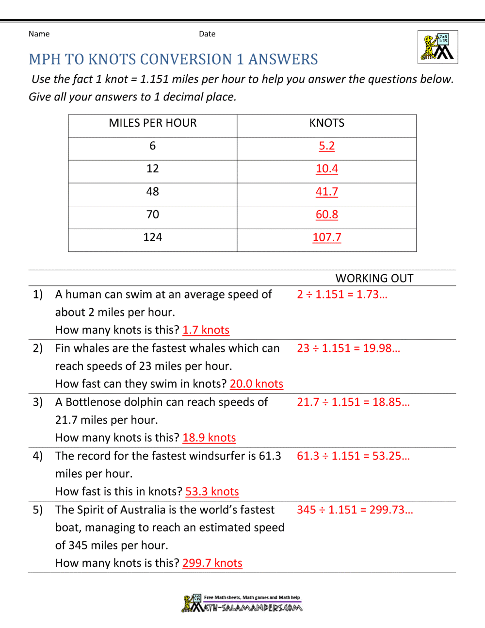 convert km per hr to knots