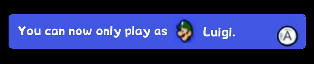 you can now play as luigi