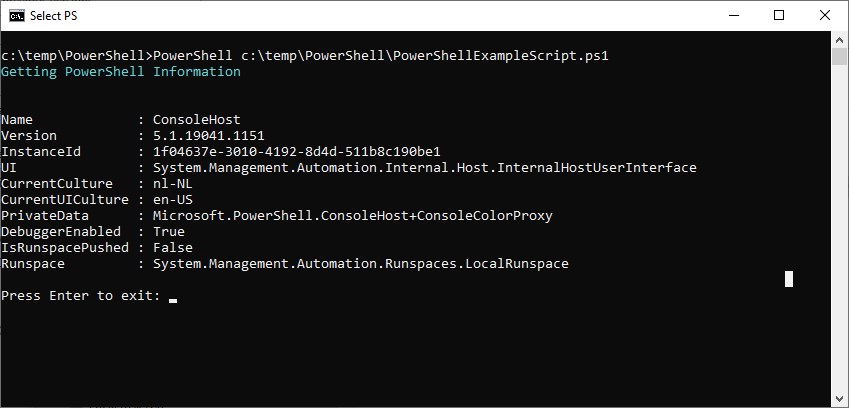 powershell run process