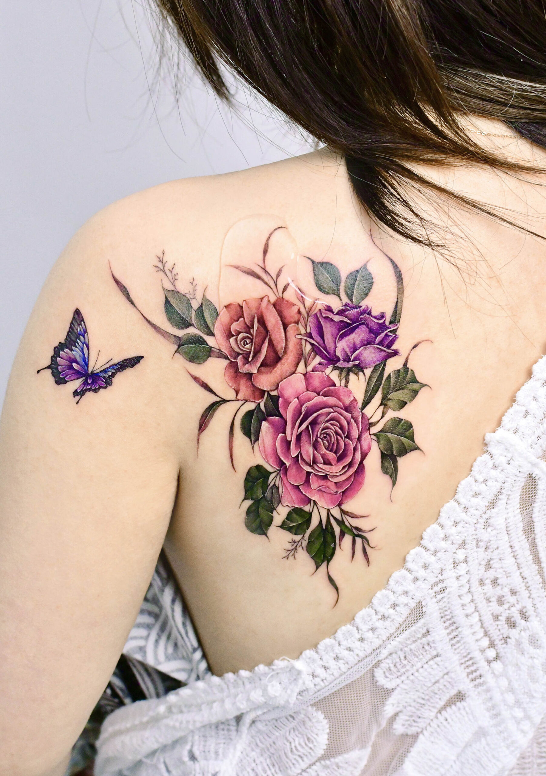 color tattoo flowers