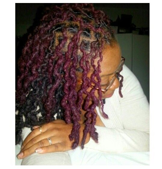 burgundy dreadlocks