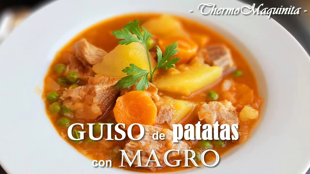 guiso de patatas con magro thermomix