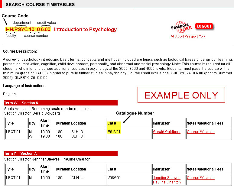 plot my timetable yorku