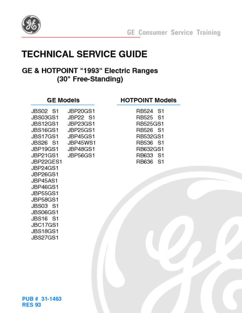 ge electric stove manual