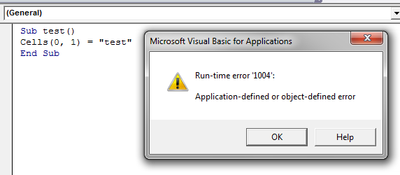 runtime error 1004