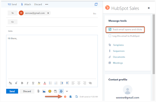 hubspot email tracking