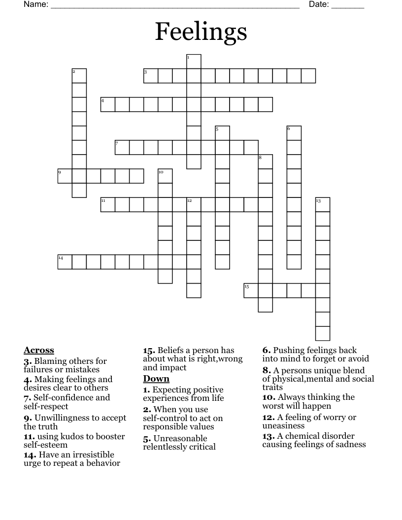 mind self crossword clue
