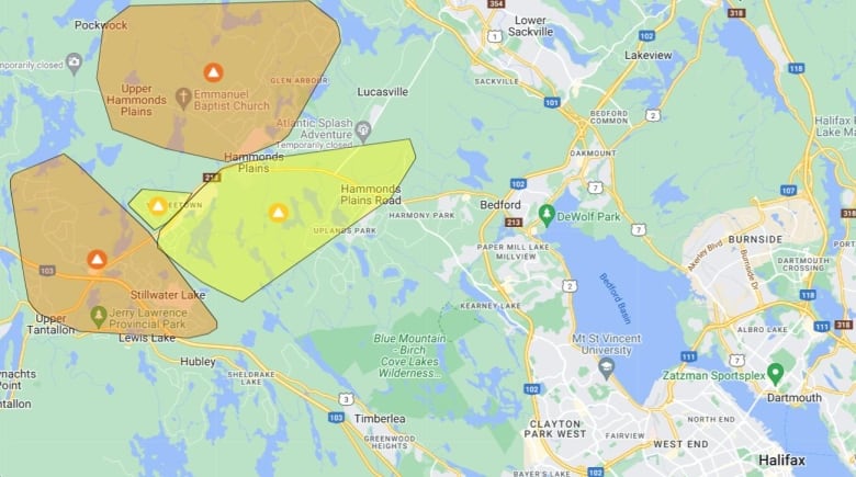 halifax evacuation map