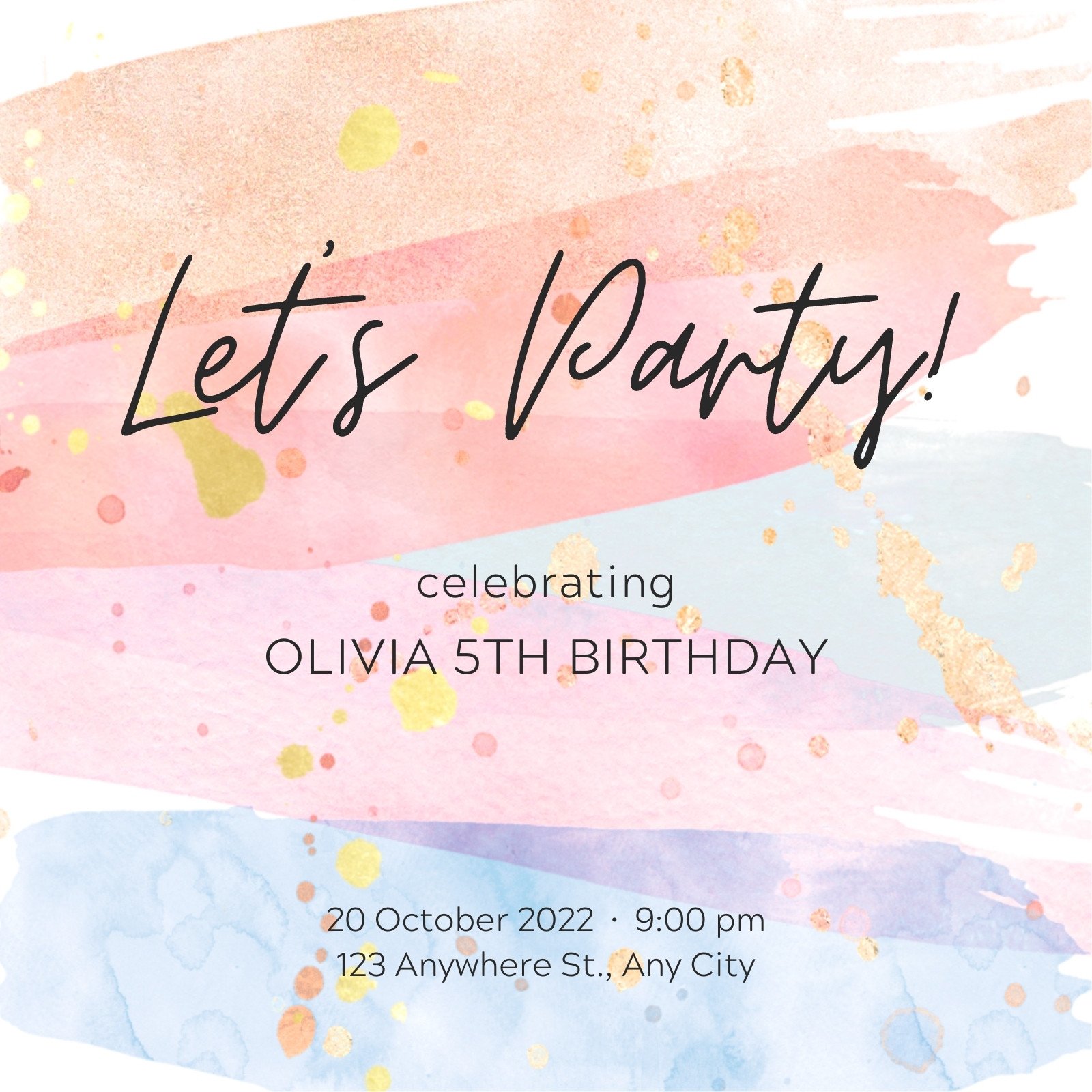 free birthday invitation template