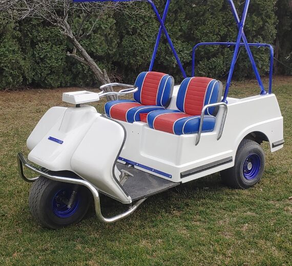 lifted 3 wheel golf cart