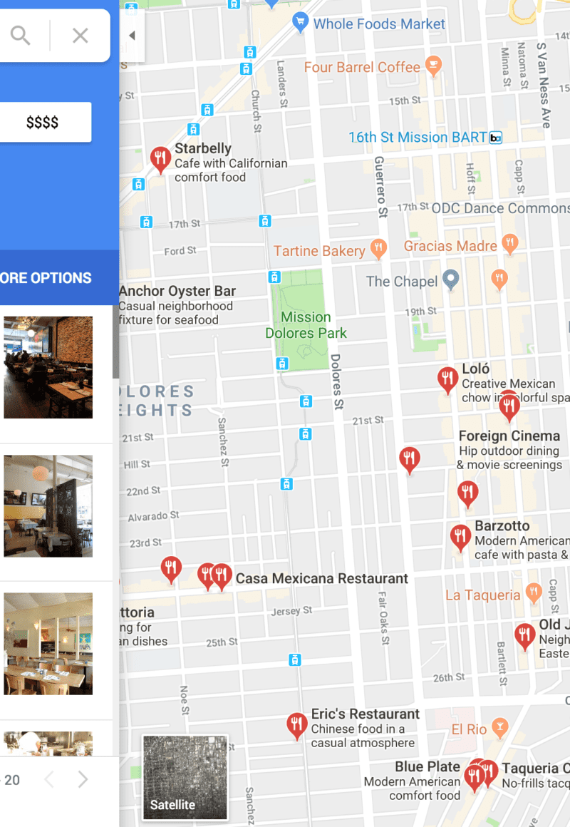 google maps restaurants near me