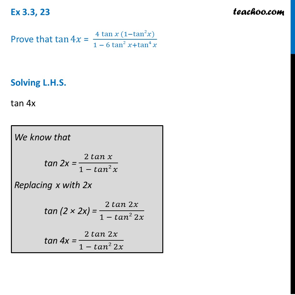 tan4x formula