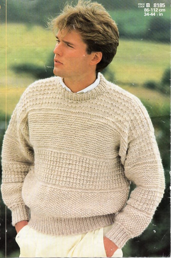 male sweater knitting patterns