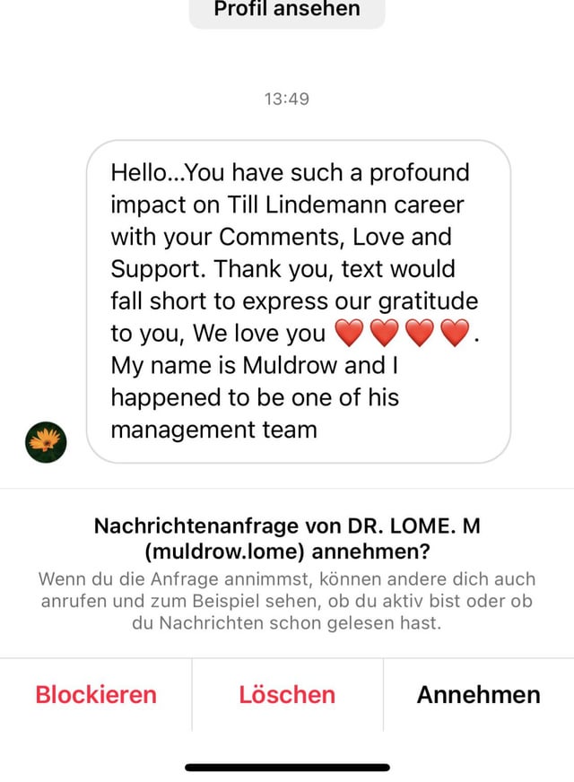 reached out deutsch