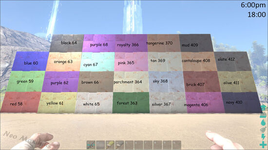 ark dye recipes