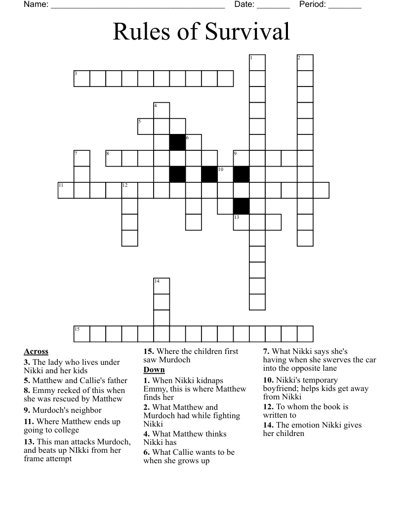 survive crossword