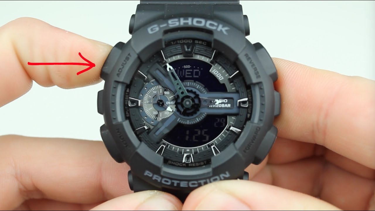 g shock how to change time