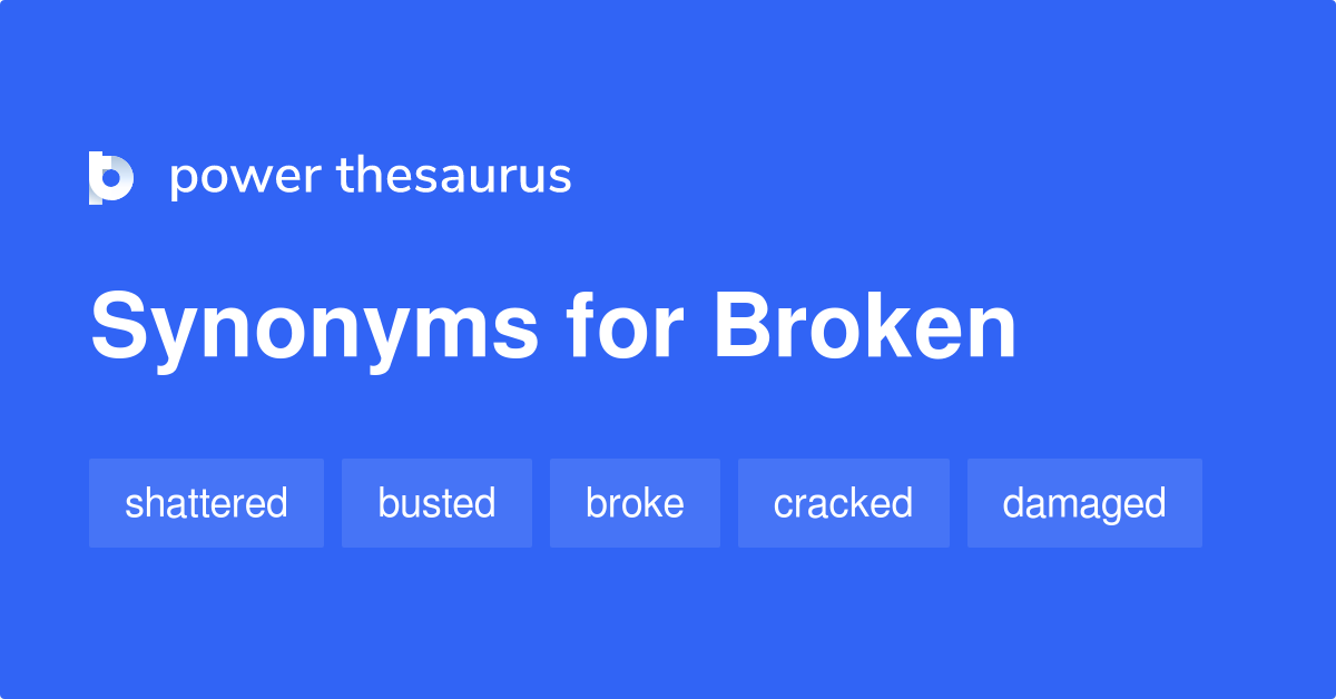 synonym for broken